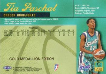 1999 Ultra WNBA - Gold Medallion #20G Tia Paschal Back