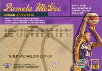 1999 Ultra WNBA - Gold Medallion #29G Pamela McGee Back