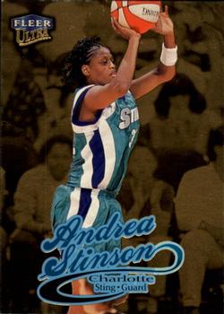 1999 Ultra WNBA - Gold Medallion #34G Andrea Stinson Front