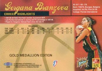 1999 Ultra WNBA - Gold Medallion #37G Gergana Branzova Back