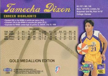 1999 Ultra WNBA - Gold Medallion #41G Tamecka Dixon Back