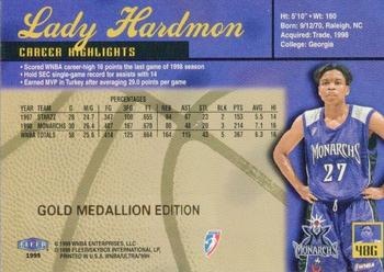 1999 Ultra WNBA - Gold Medallion #48G Lady Hardmon Back