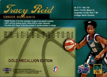 1999 Ultra WNBA - Gold Medallion #71G Tracy Reid Back