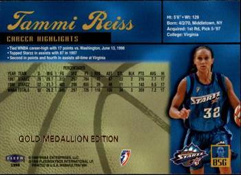 1999 Ultra WNBA - Gold Medallion #85G Tammi Reiss Back
