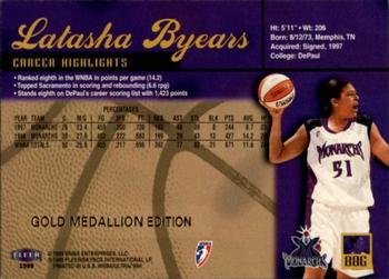 1999 Ultra WNBA - Gold Medallion #88G Latasha Byears Back
