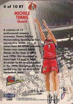 1999 Ultra WNBA - Rock Talk #4 Michele Timms Back