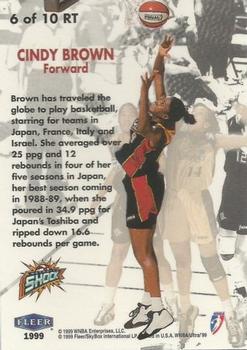 1999 Ultra WNBA - Rock Talk #6 Cindy Brown Back