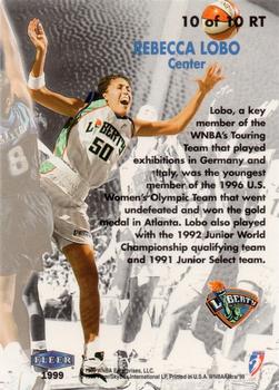 1999 Ultra WNBA - Rock Talk #10 Rebecca Lobo Back