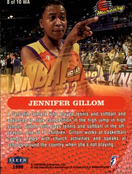 1999 Ultra WNBA - WNBAttitude #8 Jennifer Gillom Back