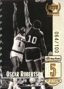 1998-99 Upper Deck Century Legends - Century Collection #5 Oscar Robertson Front