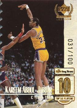 1998-99 Upper Deck Century Legends - Century Collection #10 Kareem Abdul-Jabbar Front
