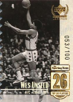 1998-99 Upper Deck Century Legends - Century Collection #26 Wes Unseld Front