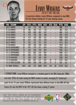1998-99 Upper Deck Century Legends - Century Collection #38 Lenny Wilkens Back