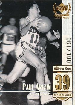 1998-99 Upper Deck Century Legends - Century Collection #39 Paul Arizin Front