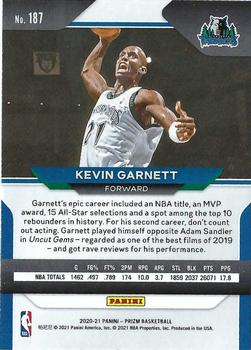 2020-21 Panini Prizm #187 Kevin Garnett Back