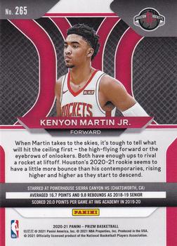 2020-21 Panini Prizm #265 Kenyon Martin Jr. Back
