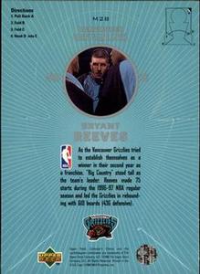 1997-98 Collector's Choice - NBA Miniatures #M28 Bryant Reeves Back
