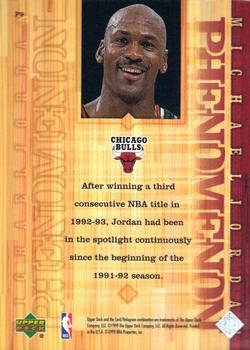 1999 Upper Deck Michael Jordan Athlete of the Century - MJ Phenomenon #P9 Michael Jordan Back