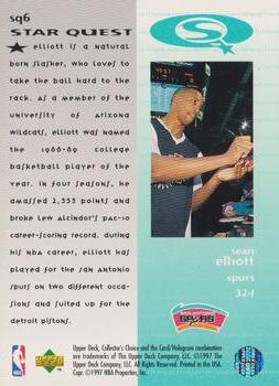 1997-98 Collector's Choice - StarQuest #SQ6 Sean Elliott Back