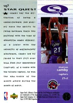 1997-98 Collector's Choice - StarQuest #SQ7 Marcus Camby Back
