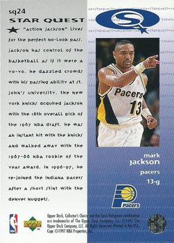 1997-98 Collector's Choice - StarQuest #SQ24 Mark Jackson Back
