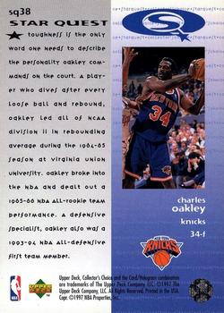 1997-98 Collector's Choice - StarQuest #SQ38 Charles Oakley Back