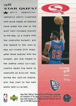 1997-98 Collector's Choice - StarQuest #SQ40 Kendall Gill Back