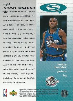 1997-98 Collector's Choice - StarQuest #SQ41 Lindsey Hunter Back