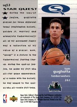 1997-98 Collector's Choice - StarQuest #SQ53 Tom Gugliotta Back