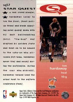 1997-98 Collector's Choice - StarQuest #SQ57 Tim Hardaway Back