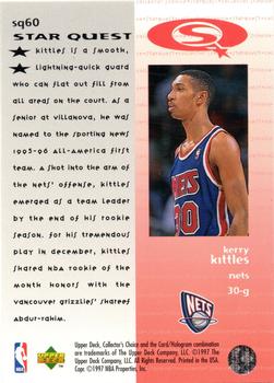 1997-98 Collector's Choice - StarQuest #SQ60 Kerry Kittles Back