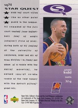 1997-98 Collector's Choice - StarQuest #SQ74 Jason Kidd Back