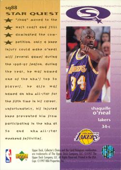 1997-98 Collector's Choice - StarQuest #SQ88 Shaquille O'Neal Back