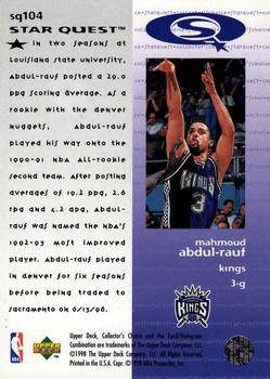 1997-98 Collector's Choice - StarQuest #SQ104 Mahmoud Abdul-Rauf Back
