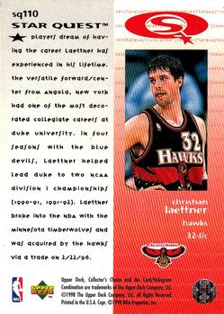 1997-98 Collector's Choice - StarQuest #SQ110 Christian Laettner Back