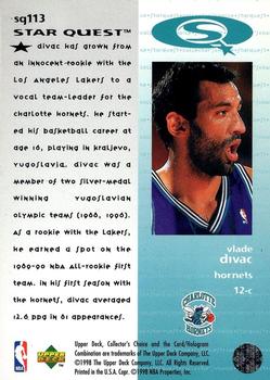 1997-98 Collector's Choice - StarQuest #SQ113 Vlade Divac Back