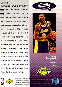 1997-98 Collector's Choice - StarQuest #SQ142 Kobe Bryant Back