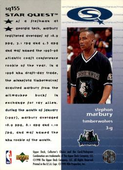 1997-98 Collector's Choice - StarQuest #SQ155 Stephon Marbury Back