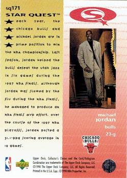 1997-98 Collector's Choice - StarQuest #SQ171 Michael Jordan Back