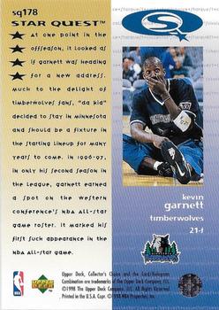 1997-98 Collector's Choice - StarQuest #SQ178 Kevin Garnett Back