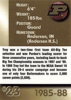 2000 AMA Purdue Boilermakers Legends Men #NNO Troy Lewis Back