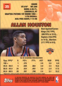 1999-00 Bowman's Best - Atomic Refractors #35 Allan Houston Back
