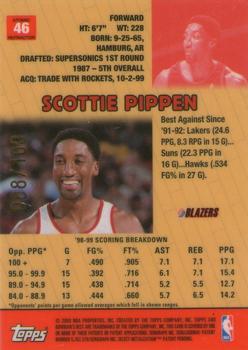 1999-00 Bowman's Best - Atomic Refractors #46 Scottie Pippen Back