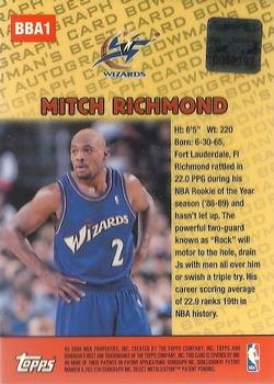 1999-00 Bowman's Best - Autographs #BBA1 Mitch Richmond Back