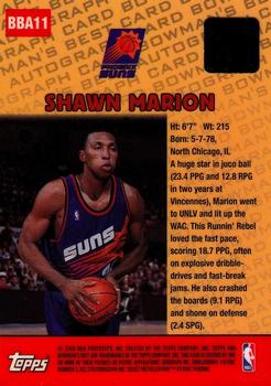 1999-00 Bowman's Best - Autographs #BBA11 Shawn Marion Back