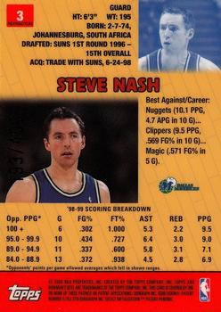 1999-00 Bowman's Best - Refractors #3 Steve Nash Back