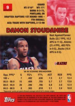 1999-00 Bowman's Best - Refractors #9 Damon Stoudamire Back