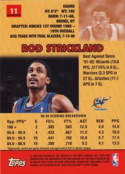 1999-00 Bowman's Best - Refractors #11 Rod Strickland Back