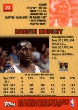 1999-00 Bowman's Best - Refractors #23 Brevin Knight Back