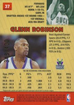 1999-00 Bowman's Best - Refractors #37 Glenn Robinson Back